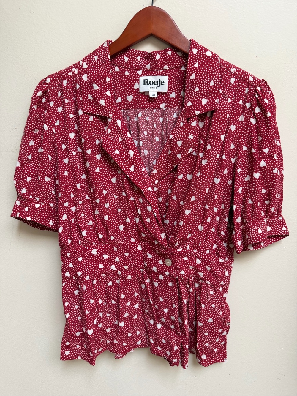 Rouje Dalia Heart Print Blouse Shirt